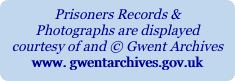 Prisoners Records & Photographs are displayed courtesy