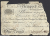 Old Bank of Newport one pound note c.1812