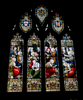 One of the stained glass windows of St Marys, Usk
